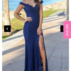 Blue maxi formal dress